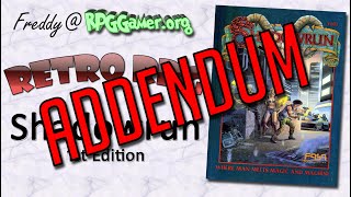 Retro RPG: Shadowrun Addendum