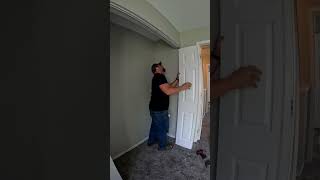 How to install Bifold Closet Doors DIY #dewalt #milwaukee #lowes #homedepot #menards #handyman