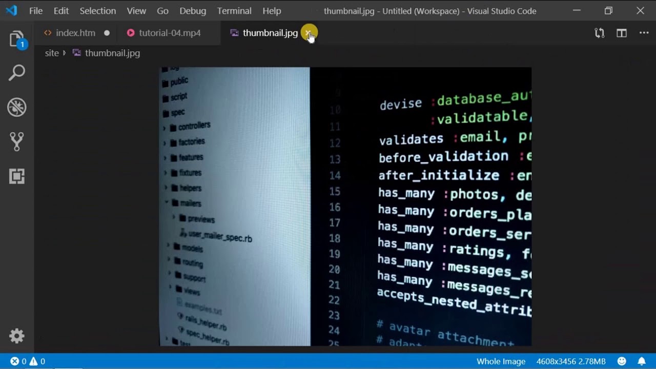 adding video and thumbnail to webpage in html basic html