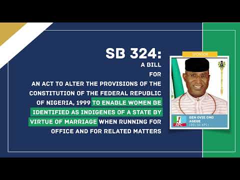BILL IN BRIEF: Identification of Women as Indigenes of a State by marriage when running for office – Policy and Legal Advocacy Centre