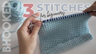 TUNISIAN CROCHET BASICS - 3 Must Know Stitches For Beginners