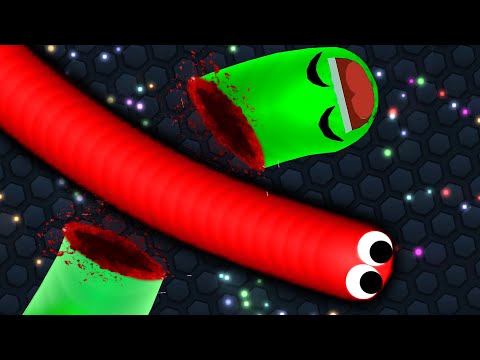 Slither.io Hacker Troll Snake vs Pro Giant Snakes Epic Slitherio Gameplay