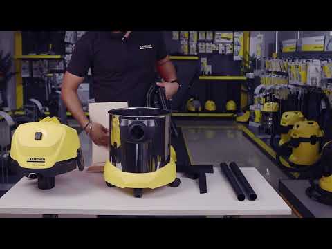 Karcher WD 3 Multi-Purpose Vacuum Cleaner unboxing and demo video