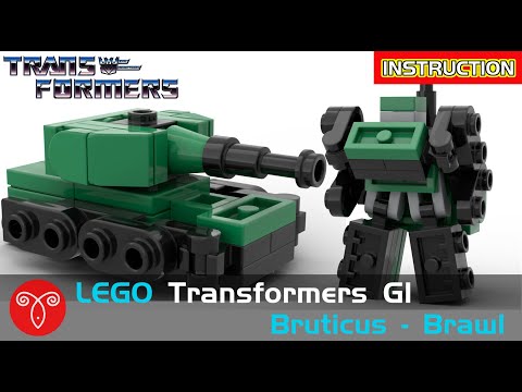 Lego Transformers MOC Micro G1 Brawl Bruticus/Combaticon Instruction Mini Tank Tutorial