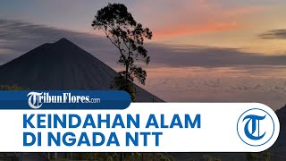 Menikmati Keindahan Alam Gunung Inerie dari Puncak Bukit Wolobobo di Ngada NTT