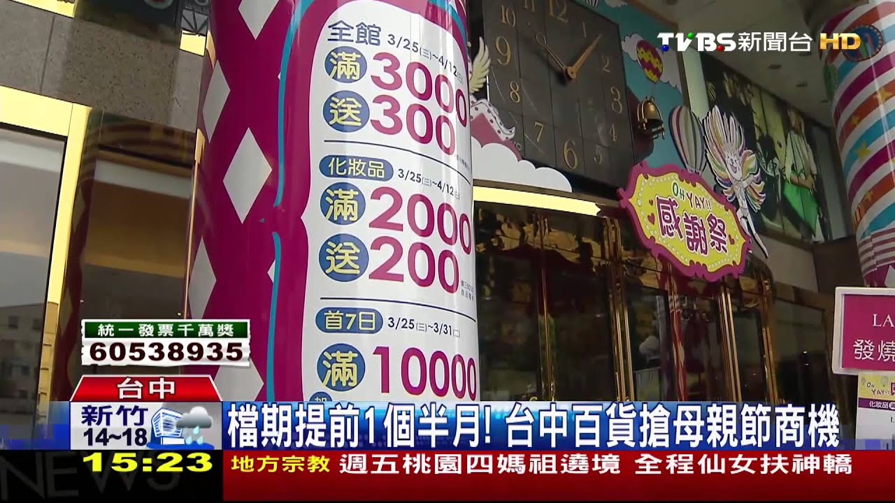 勸敗！母親節還沒到　百貨優惠檔期先祭出