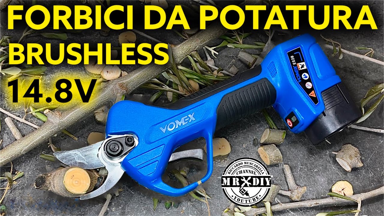 Forbici da potatura elettriche a batteria. 28mm. Brushless. VOMEX ES28. Cesoie da giardinaggio