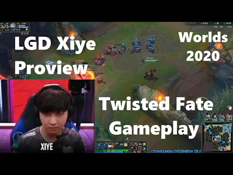 Worlds 2020 Proview LGD Xiye  Twisted Fate Gameplay Mid vs Galio LGD vs R7