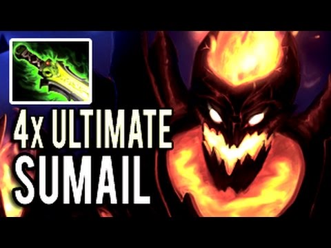 4x Ultimate Imba Shadow Fiend with Ethereal Blade by SumaiL Epic Fun Game 7.03 Dota 2