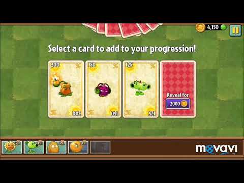 Plants vs Zombies 2. Playing cards. Quick game. PvZ 2.