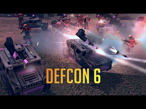 Tank & Laser - 1v1v1v1v1v1 Defcon 6 Free For All - Generals Zero Hour