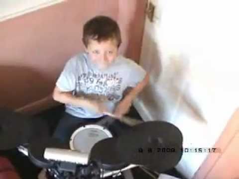 Conor Fletcher age 7 playing mustang sally by  the black rino band.wmv