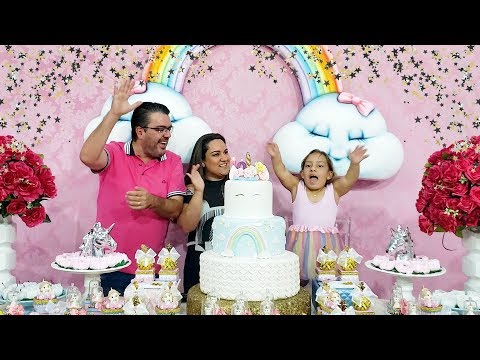 Aniversário de 10 anos da Maria Clara (Festa de unicórnio) - MC Divertida