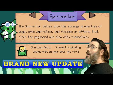 I Unlocked a NEW Peglin Class the SPINVENTOR! HUGE PEGLIN UPDATE!