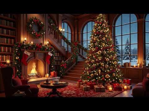Christmas Jazz Music | Instrumental Christmas Jazz Music with Fireplace | Cozy Christmas Ambience