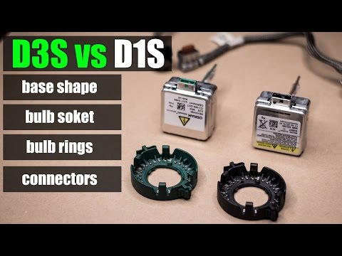 D3S vs. D1S – Sockelform/ Glühlampenfassung/ Glühlampenringe/ Anschlüsse
