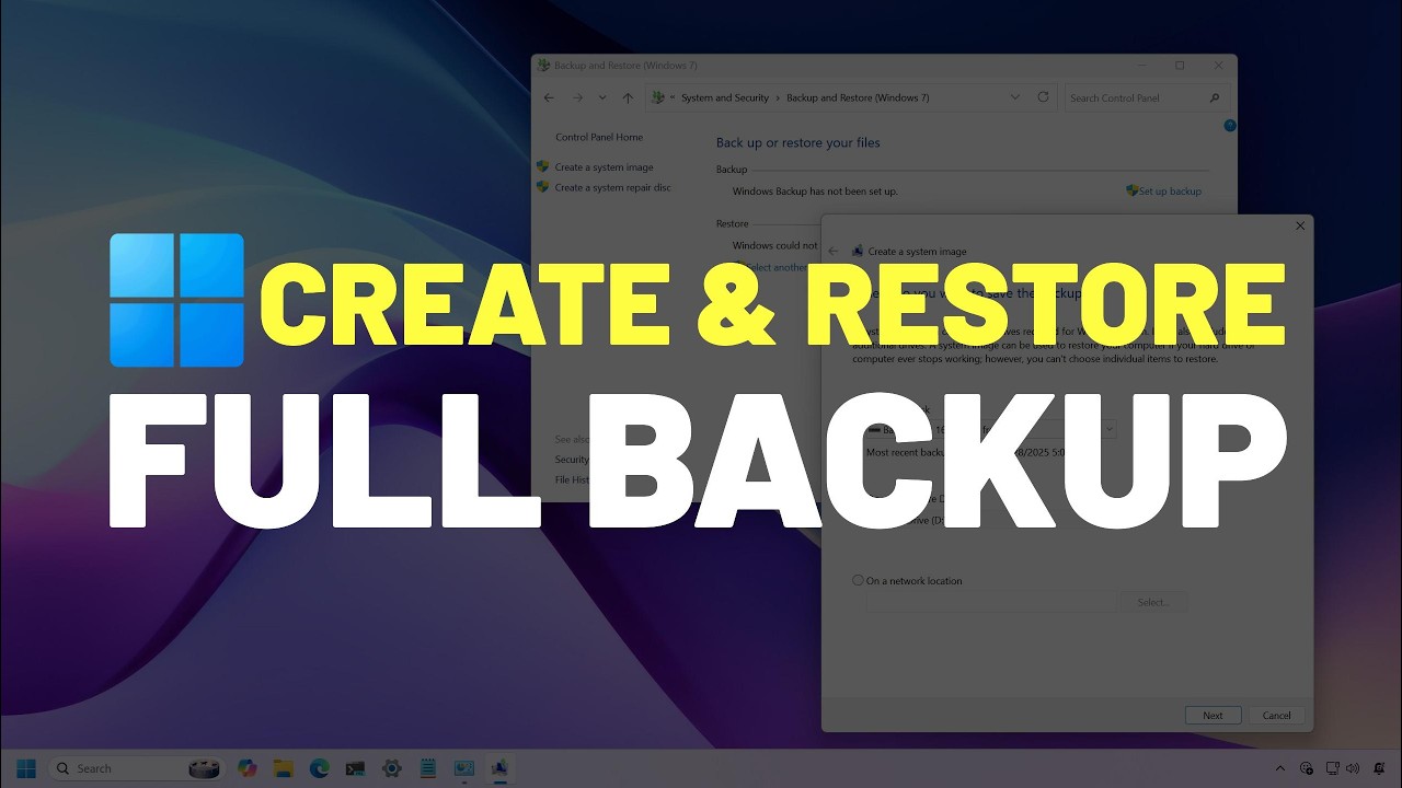 Windows 11: Create Full Backup to External Hard Drive and Restore (2026)