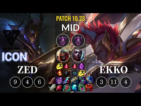 OMG icon Zed vs Ekko Mid - KR Patch 10.23
