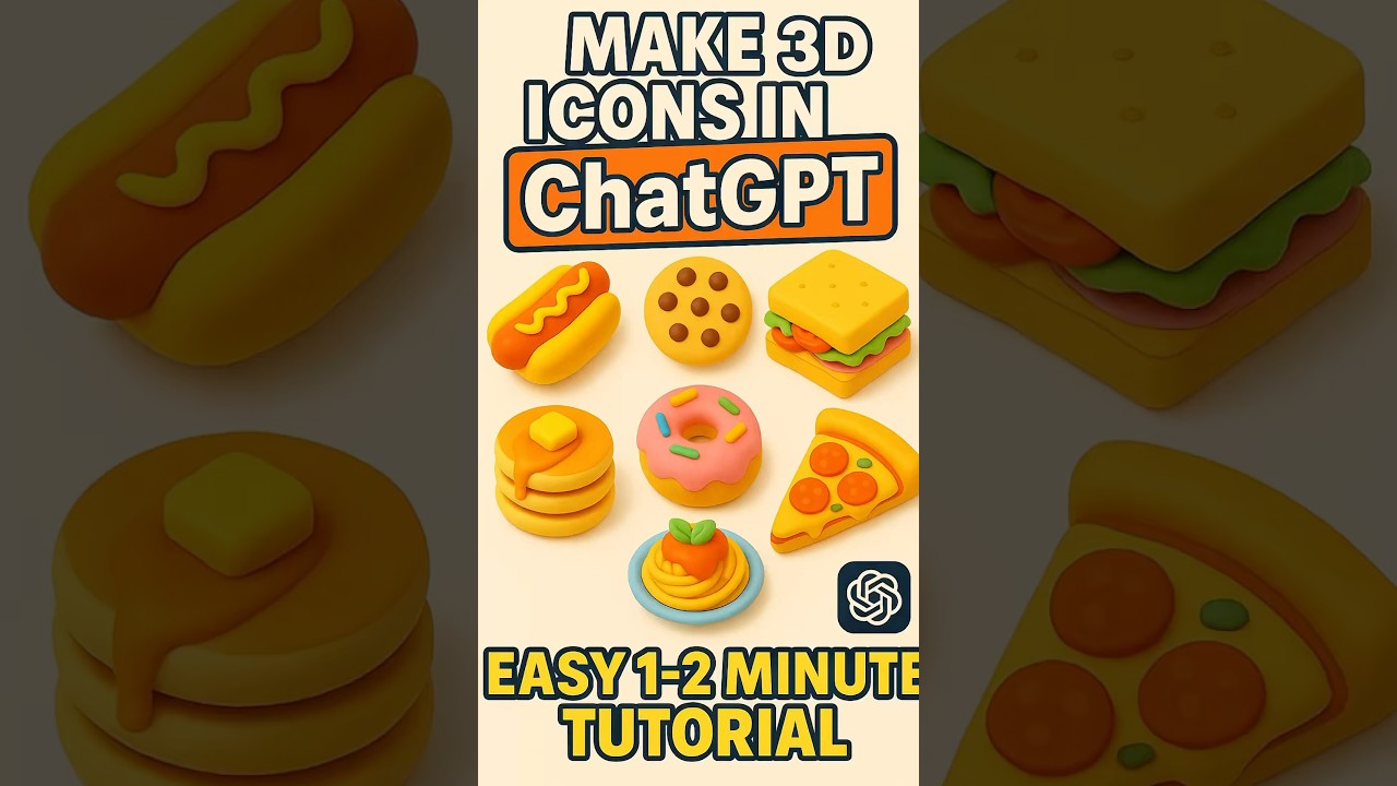 Generate High-Quality 3D Icons with ChatGPT (No Design Skills Needed) #shorts #chatgpt