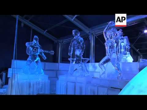 Preview of a snow and ice sculpture festival