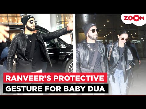 Ranveer Singh's PROTECTIVE gesture towards baby Dua at the airport; Video goes viral!