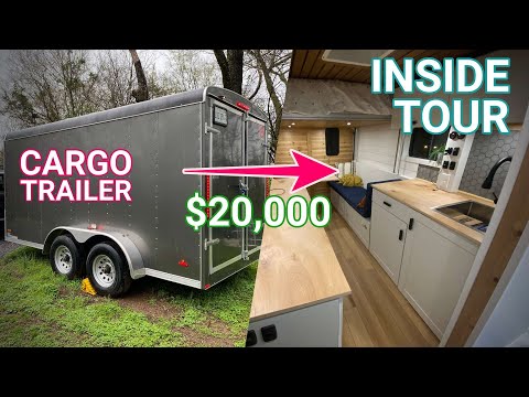 Cargo Trailer turned into AMAZING Custom Camper