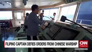 Filipino Captain defies orders from Chinese warship