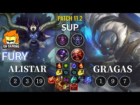 SN Fury Alistar vs Gragas Sup - KR Patch 11.2
