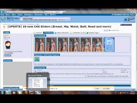 comment installer sliders sims 3