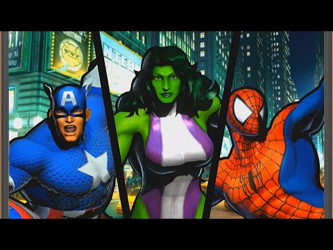 Ultimate Marvel vs Capcom 3 She-Hulk Captain America Spider-Man arcade mode