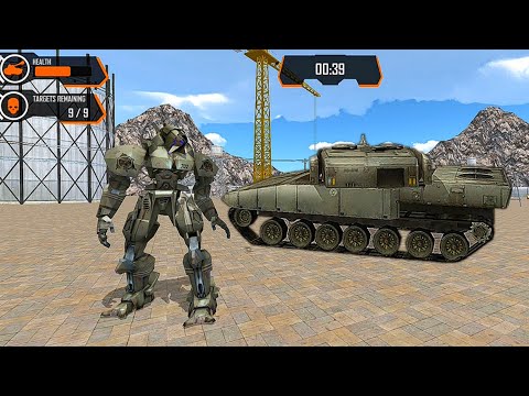 Green Military Robot Tank War Battle Transform Games: Industrial War Zone - Android iOS Gameplay