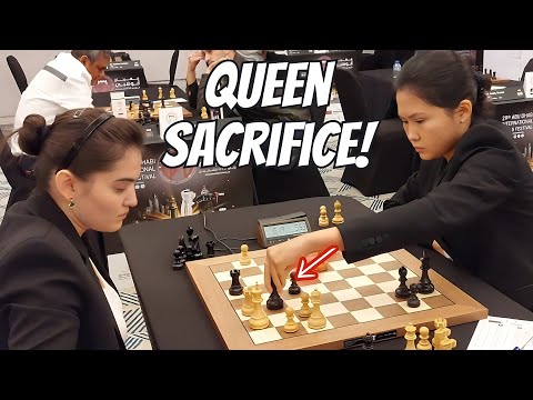 A Queen Sacrifice to Finish off the Game | WGM Nilufar vs IM Bibisara | 29th Abu Dhabi Masters