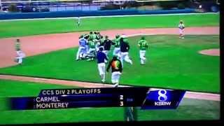 preview picture of video 'Monterey High School vs Carmel High School Varsity CCS Baseball Playoff - May 24, 2014'