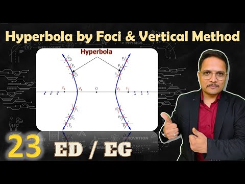 Hyperbola by Foci and Vertices Method in Engineering Graphics EngineeringCurves Hyperbola