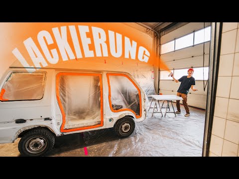 Disaster or win? Paint your bus yourself with a 2K spray can | DIY camper complete paint job