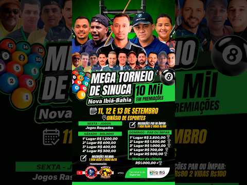 SINUCA AO VIVO / TORNEIO EM NOVA IBIA BA - #live #aovivo #mazitek