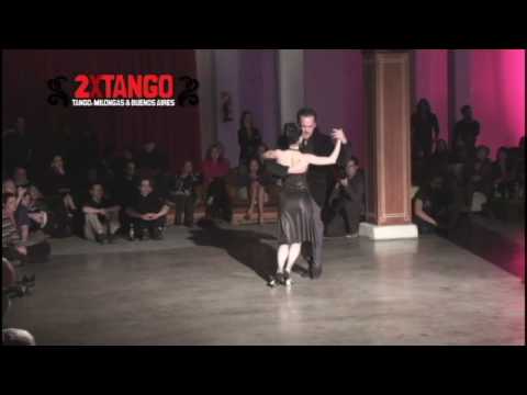 Oscar Martinez Pey  and  Gabriela Amalfitani  are  dancing  to  the  tango  "  Tristeza Marina  "