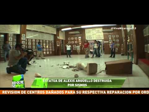 Alexis Argüello's statue in the Hall of Fame was destroyed by earthquakes.