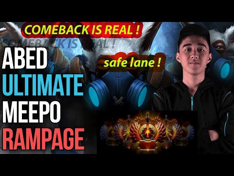 abed meepo match best COMBACK !(SAFE LANE MEEPO !)1 vs 5 double rampage! step by step how to comback
