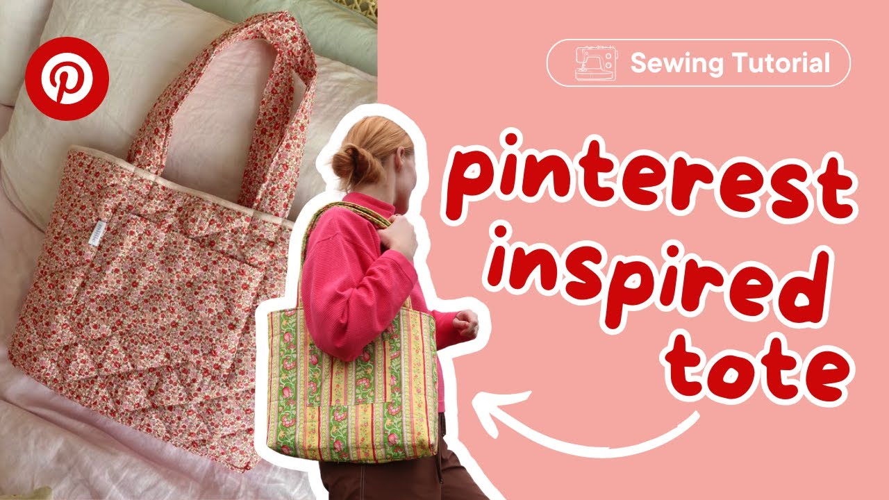 DIY Quilted Tote Bag Sewing Tutorial | Pinterest Inspired Sewing #sewingtutorial #diytotebag