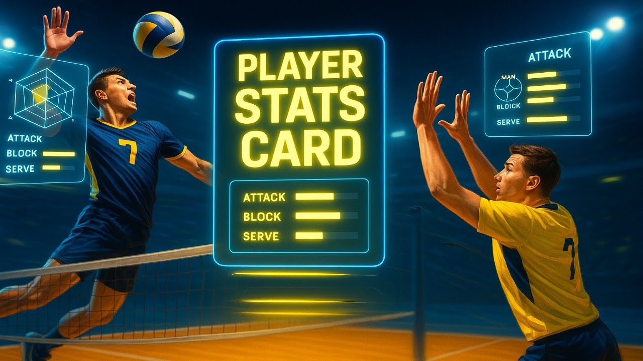 Volleyball Player Stats Card Maker Tutorial | Create Custom Volleyball Cards