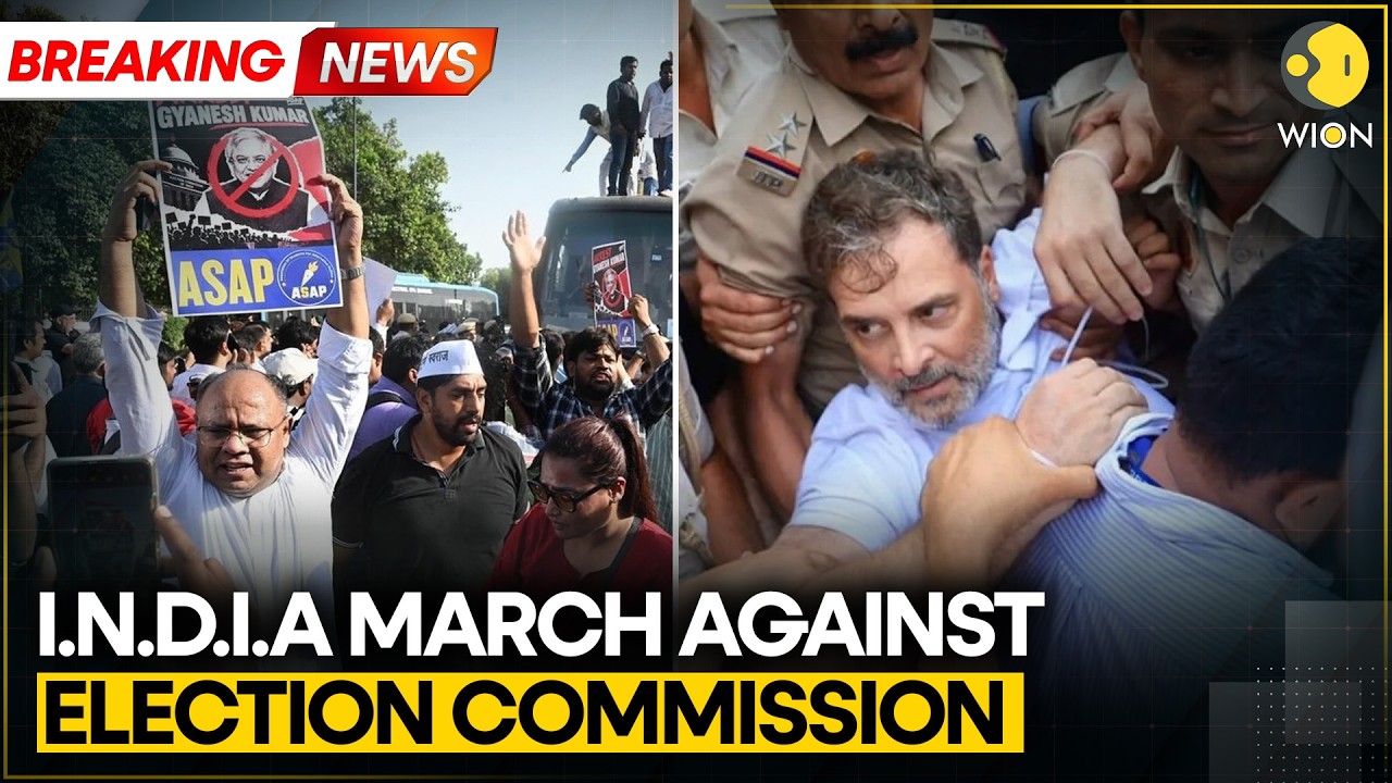 India Bloc's March On S.I.R: Rahul And Priyanka Gandhi Detained | WION  Breaking News