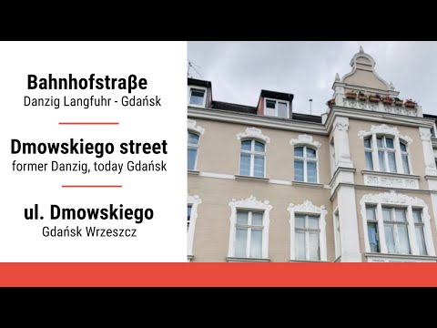 Die ehem. Bahnhofstraβe in Danzig Langfuhr - heute ul. Romana Dmowskiego Str. in Gdańsk Wrzeszcz