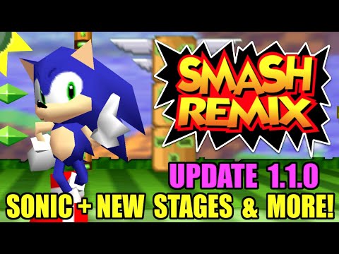 Sonic the Hedgehog Moveset & More in Smash Remix 1.1.0! (Super Smash Bros. 64 Mod)