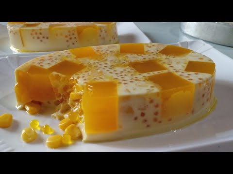 MANGO CORN SAGO GULAMAN RECIPE | MANGO CORN TAPIOCA JELLY DESSERT [Yummy And Sweets]