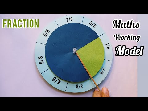 Maths Working Model On Fractions /Fraction Maths TLM / Maths Fraction Working Model / #mathsmodel