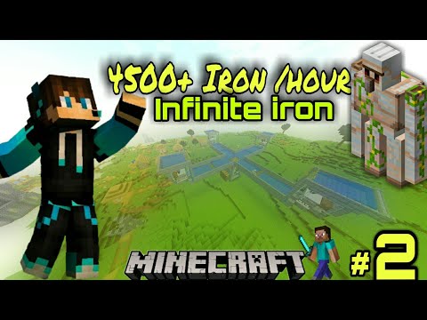 Making iron farm in Minecraft| 4500+ iron/hour |srvival#2