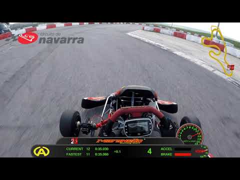 vuelta con el go kart kz por el circuito karting de Navarra