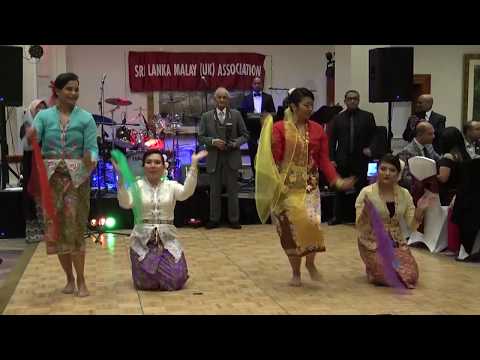Sri Bulan Dancers performing Wau Bulan and Embun Soksek at Sri Lanka Malay (UK) Annual Dinner 2019