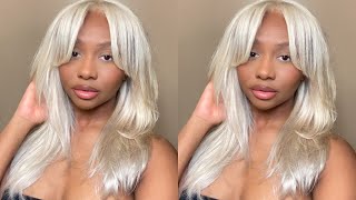 Pre Plucked + Pre Cut! Toned 613 Blonde Wig Install | Curtain Bangs & Layers | ft. Yolissa Hair